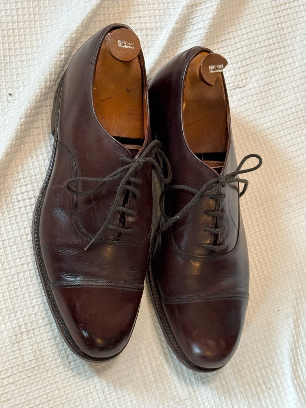 Vintage Daks Classic Men's Cap-Toe Leather Oxford - Brown